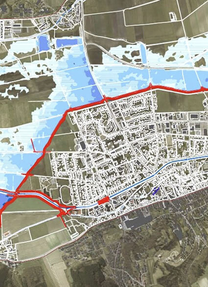 Karte Hochwassergebiet Thannhausen