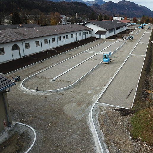 Baustelle Parkplatz Allgäu Kaserne