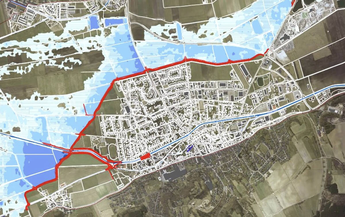 Karte Hochwassergebiet Thannhausen