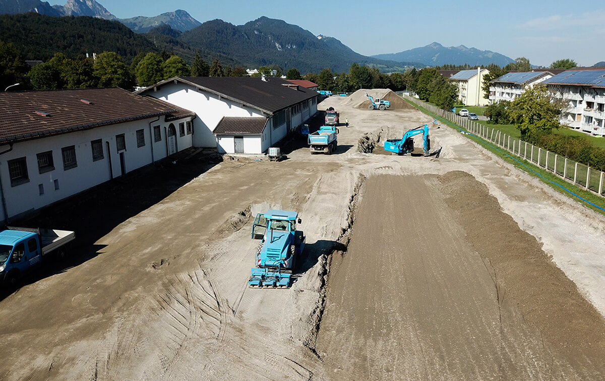 Baustelle Parkplatz Allgäu-Kaserne